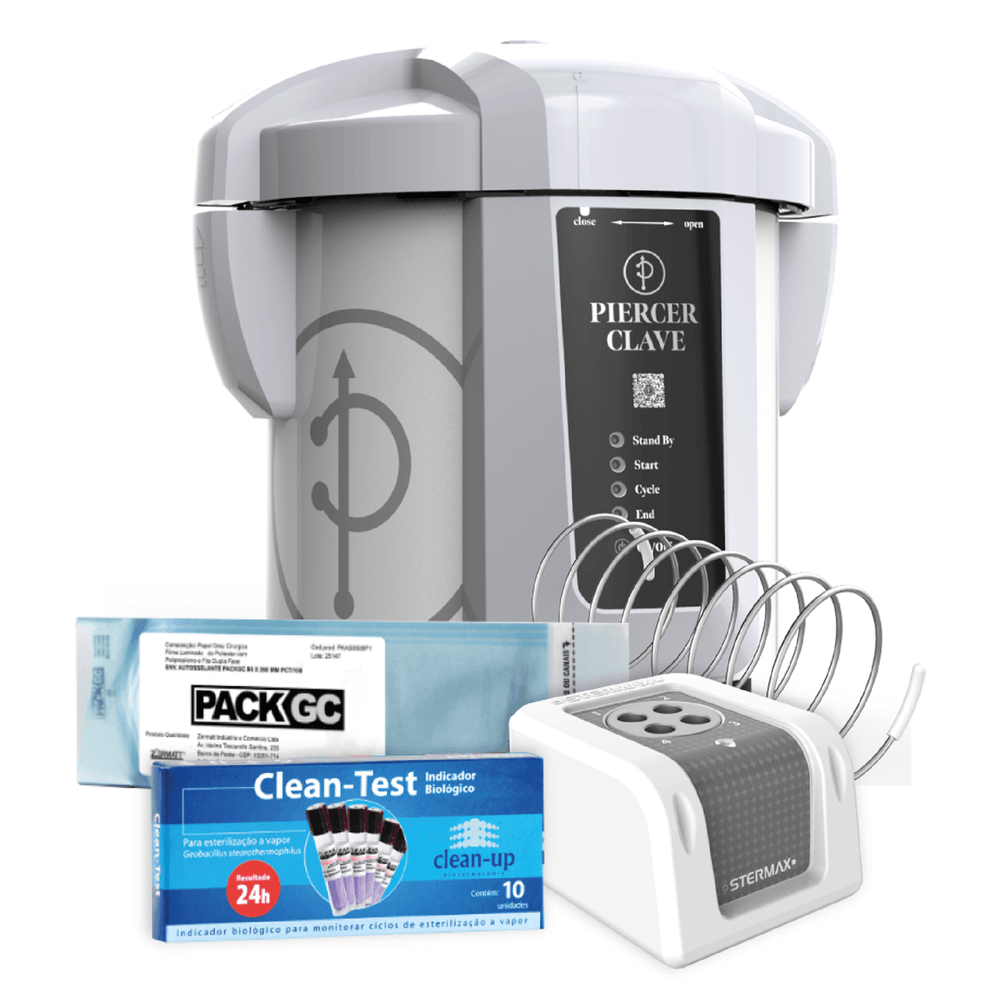 Autoclave Piercerclave 8 Litros para Body Piercing Com Kit